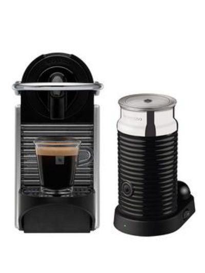 Nespresso Pixie Coffee Machine By Magimix With Aeroccino 3 Milk Frother - Aluminium